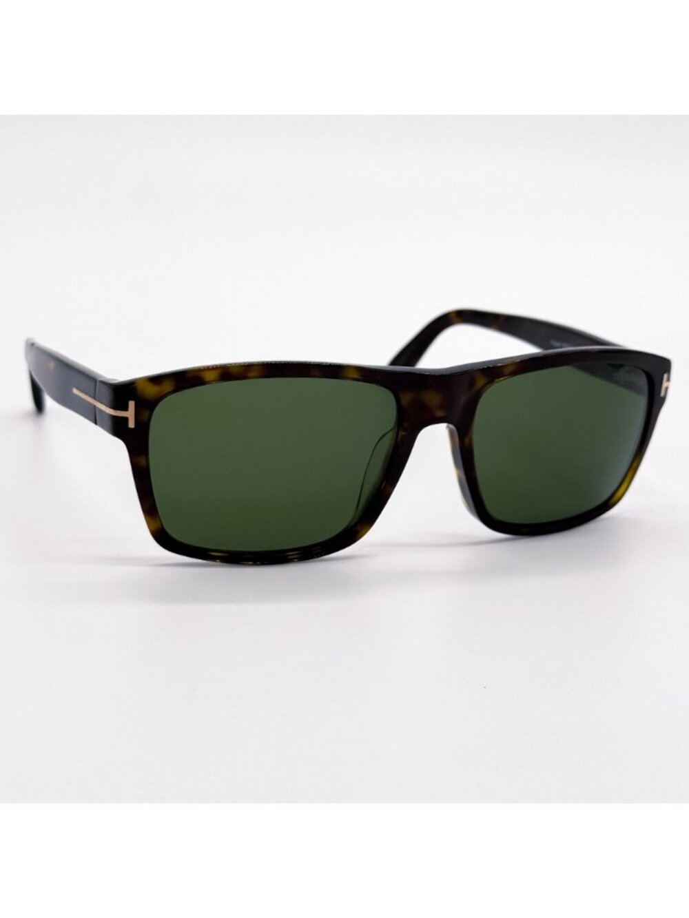 New Tom Ford August TF678 52N Havana Green Square Men Sunglasses Authentic